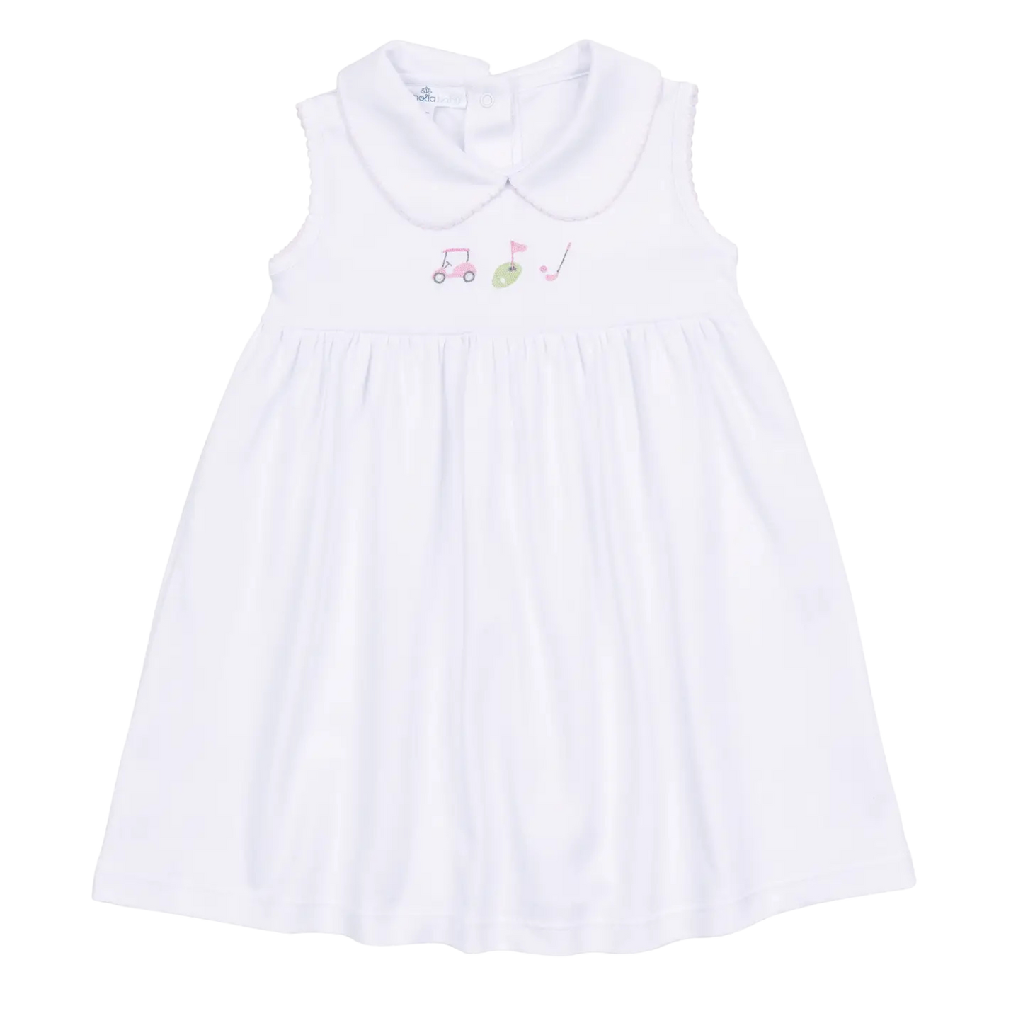 Tiny Tee Time Collared Dress- Pink