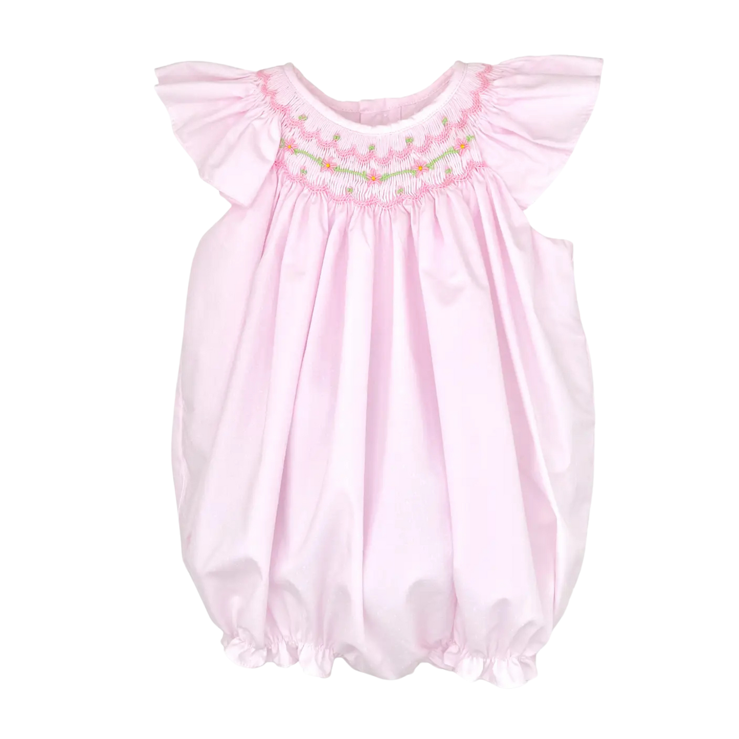 Poppy Angel Wing Smocked Bubble