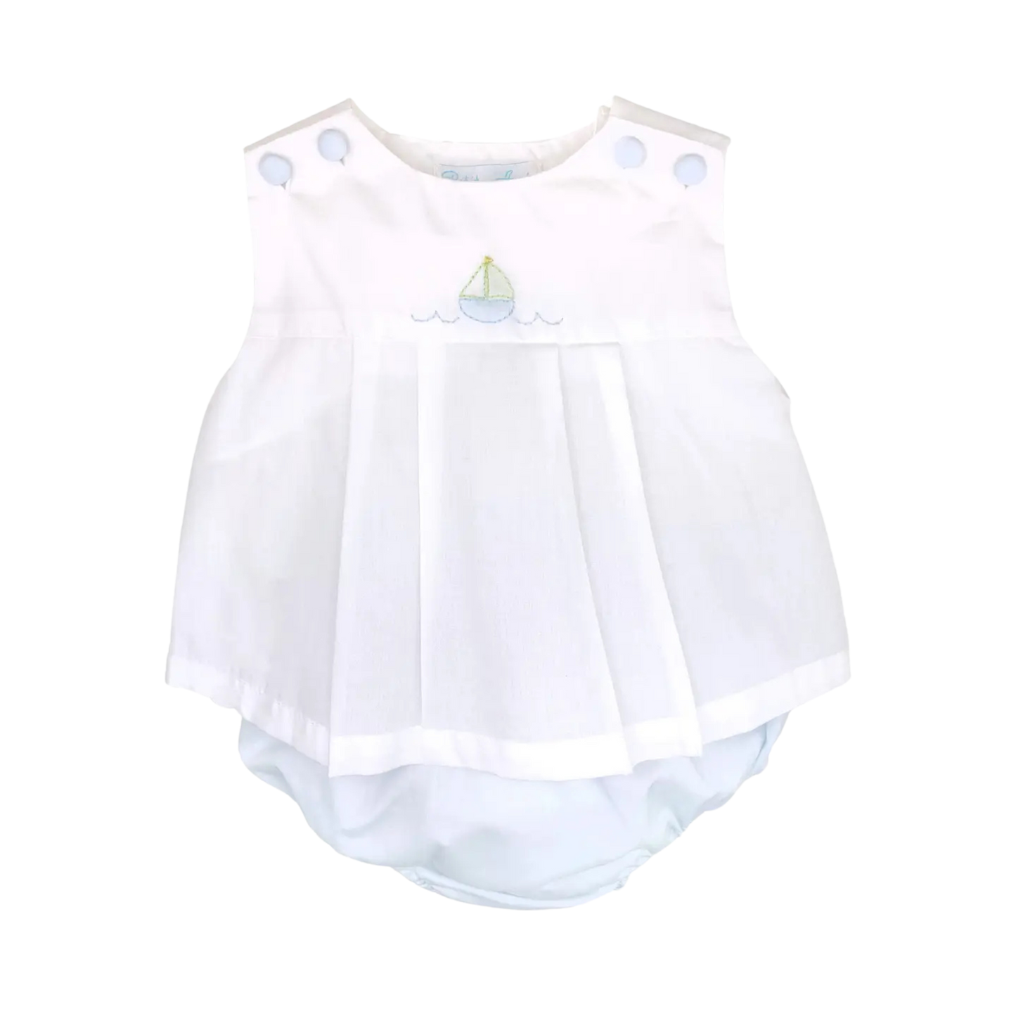 Rowan Sailboat Shadow Stitched Diaper Set