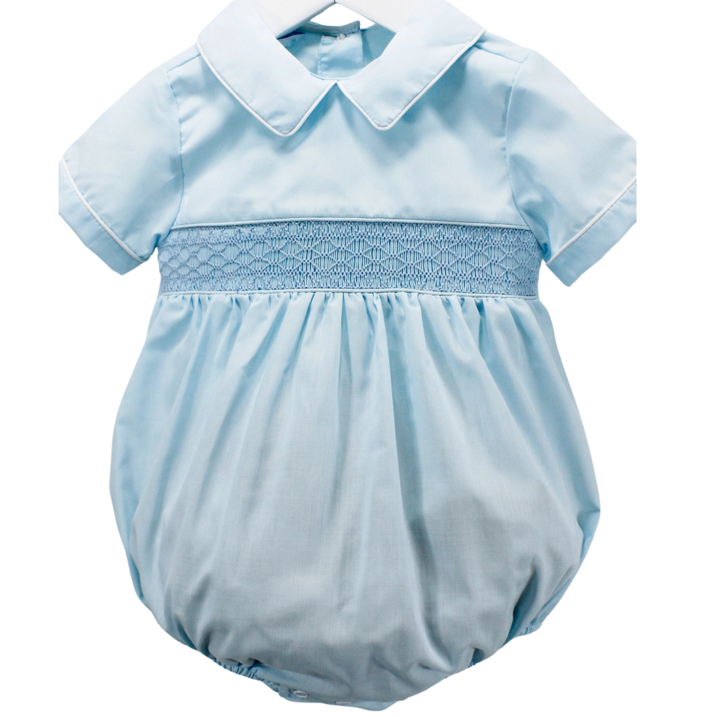 Hayes Light Blue Smocked Bubble