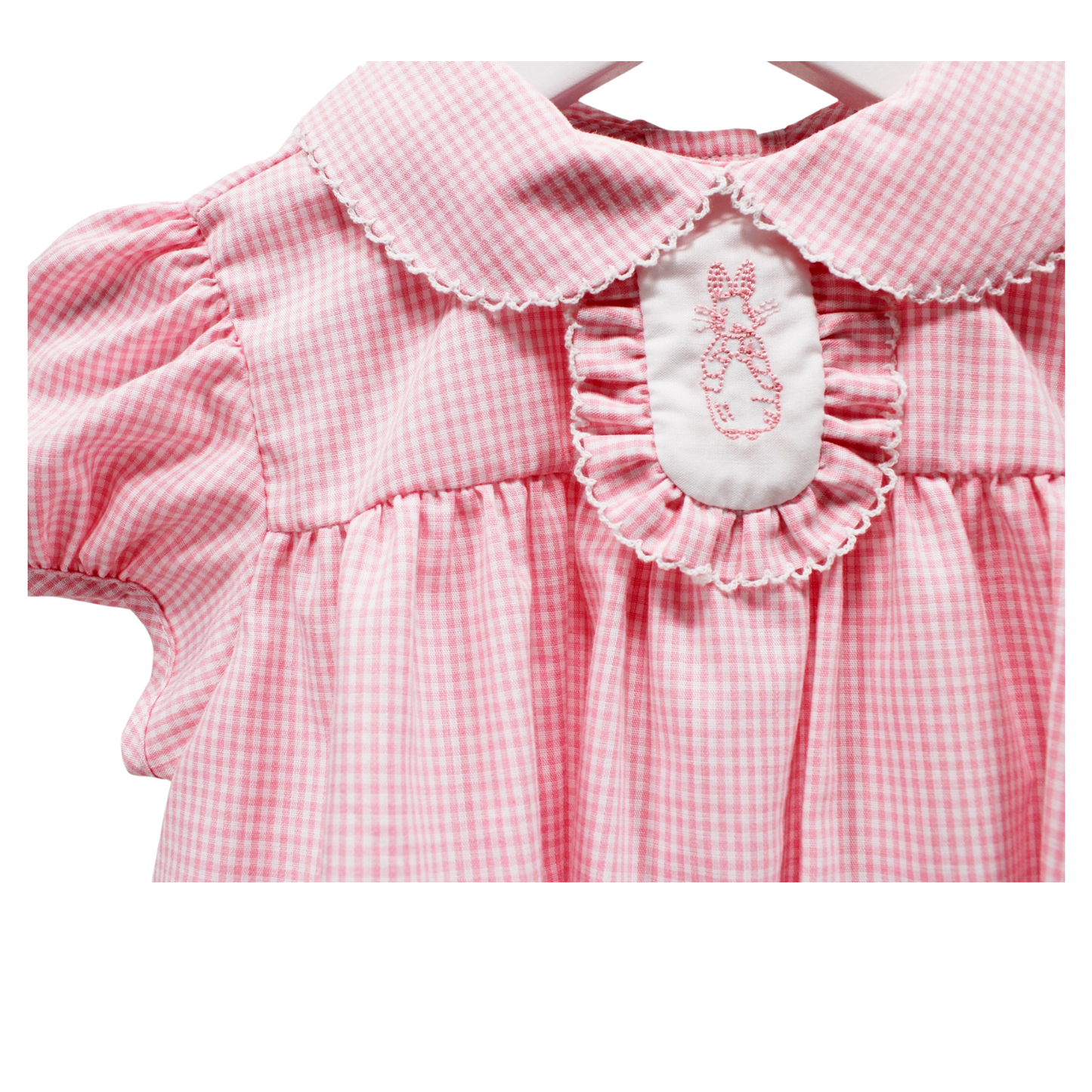 Josie Embroidered Bunny Dress - Pink