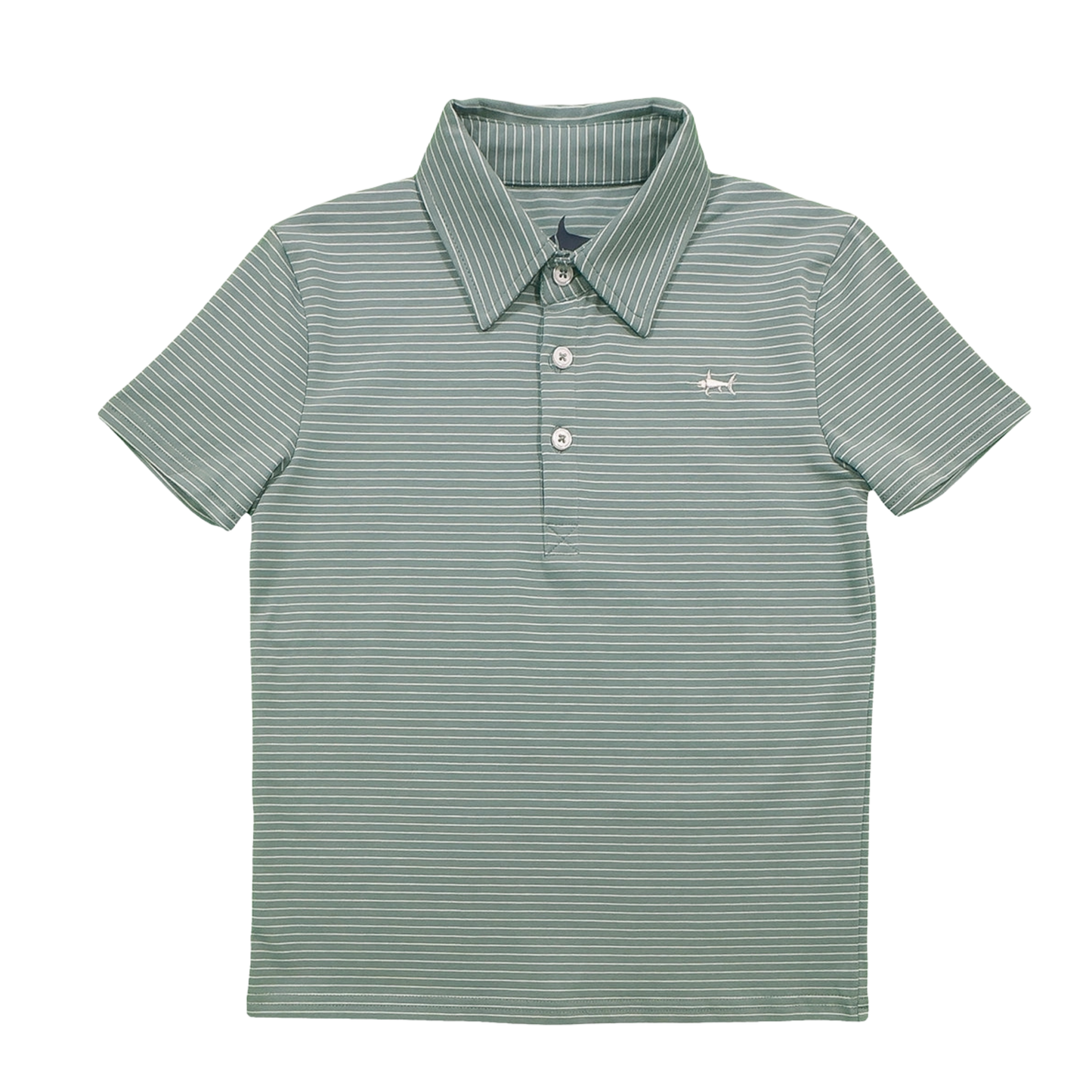 Gatlin Aqua Striped Polo - SBC