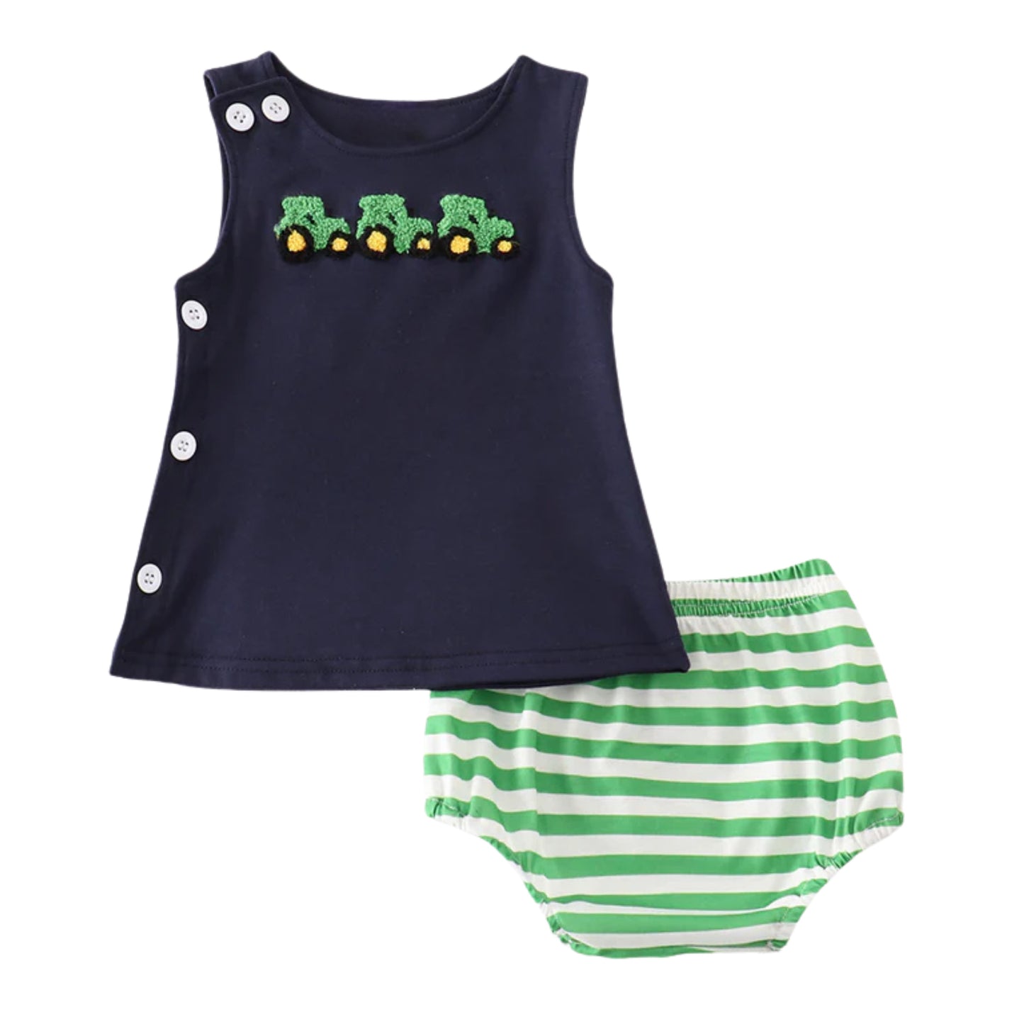 Wyatt French Knot Tractor Bloomer Set