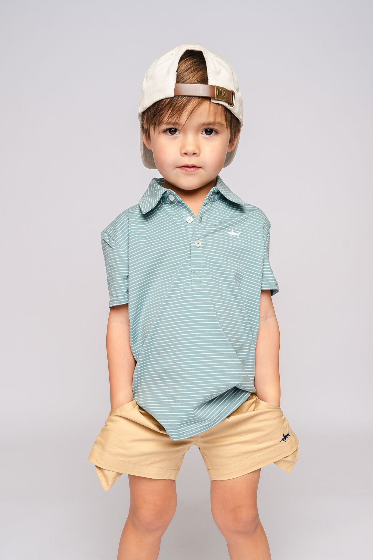 Gatlin Aqua Striped Polo - SBC