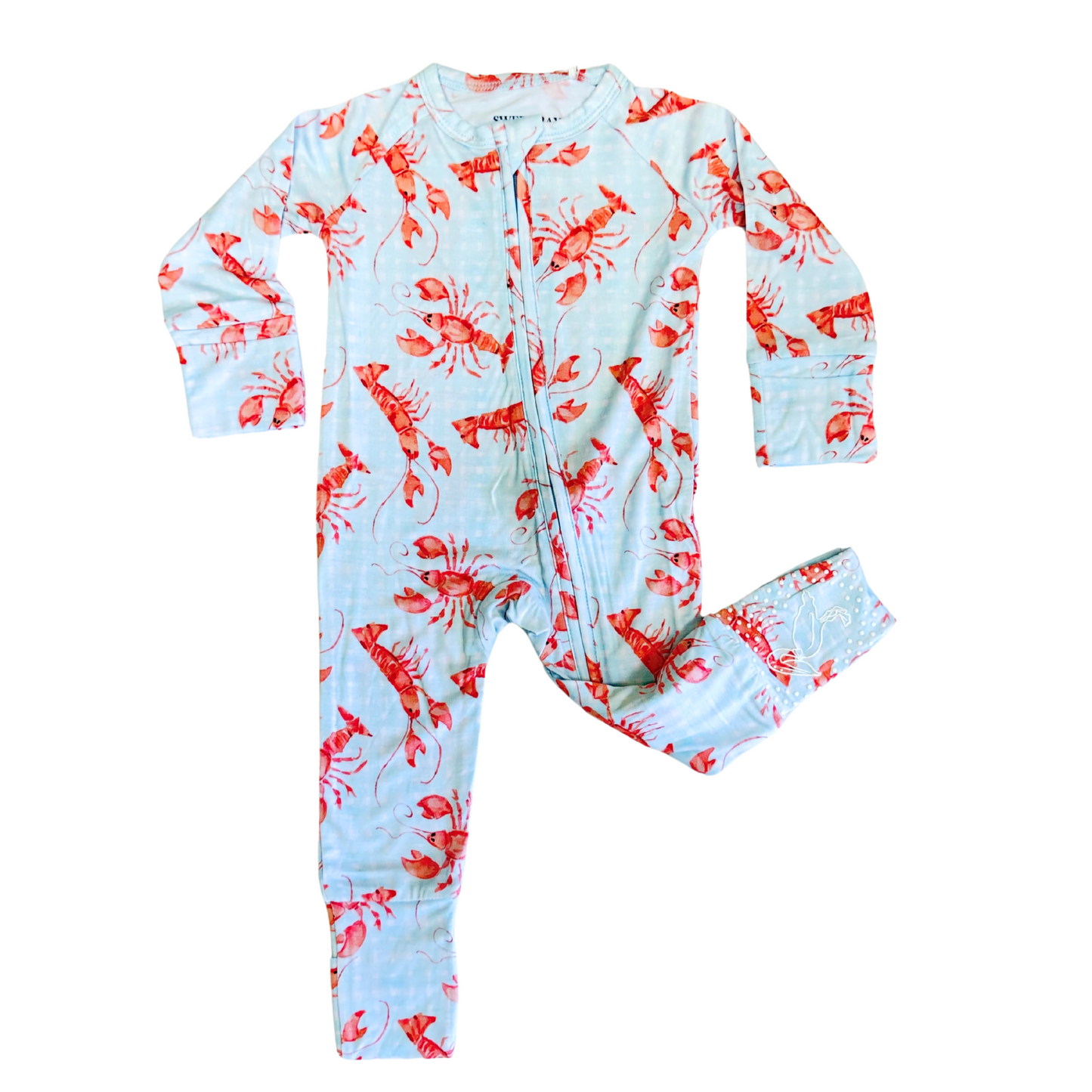 Crawfish Bamboo Zipper Onesie