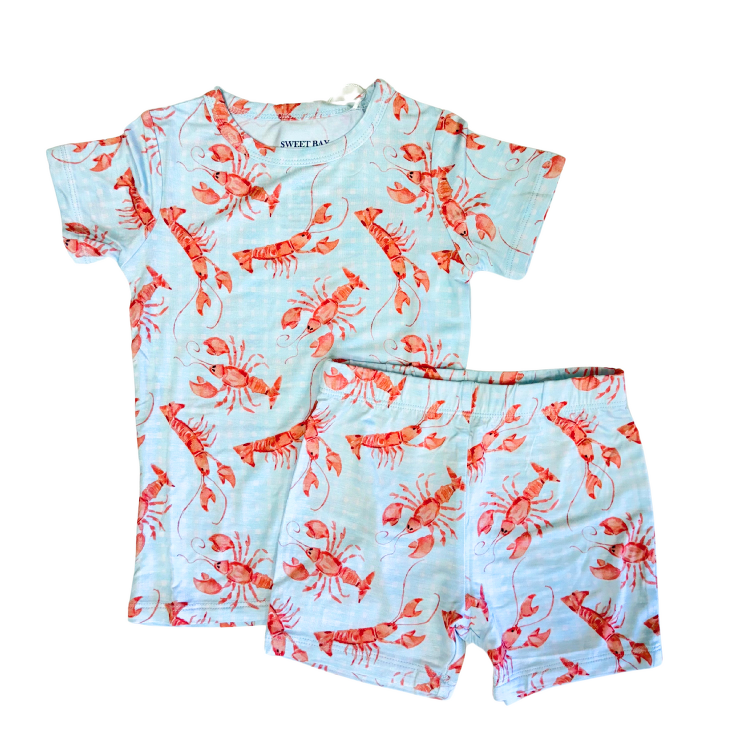 Crawfish Bamboo Pajama Short Set