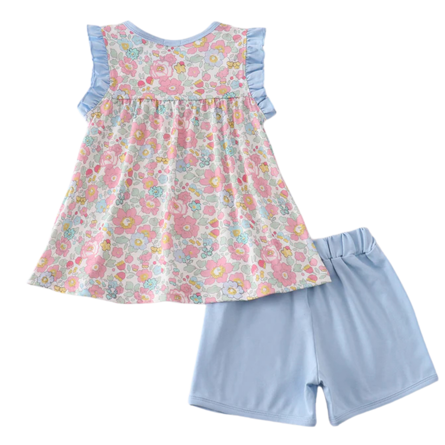 Paisley Floral Ruffle Short Set
