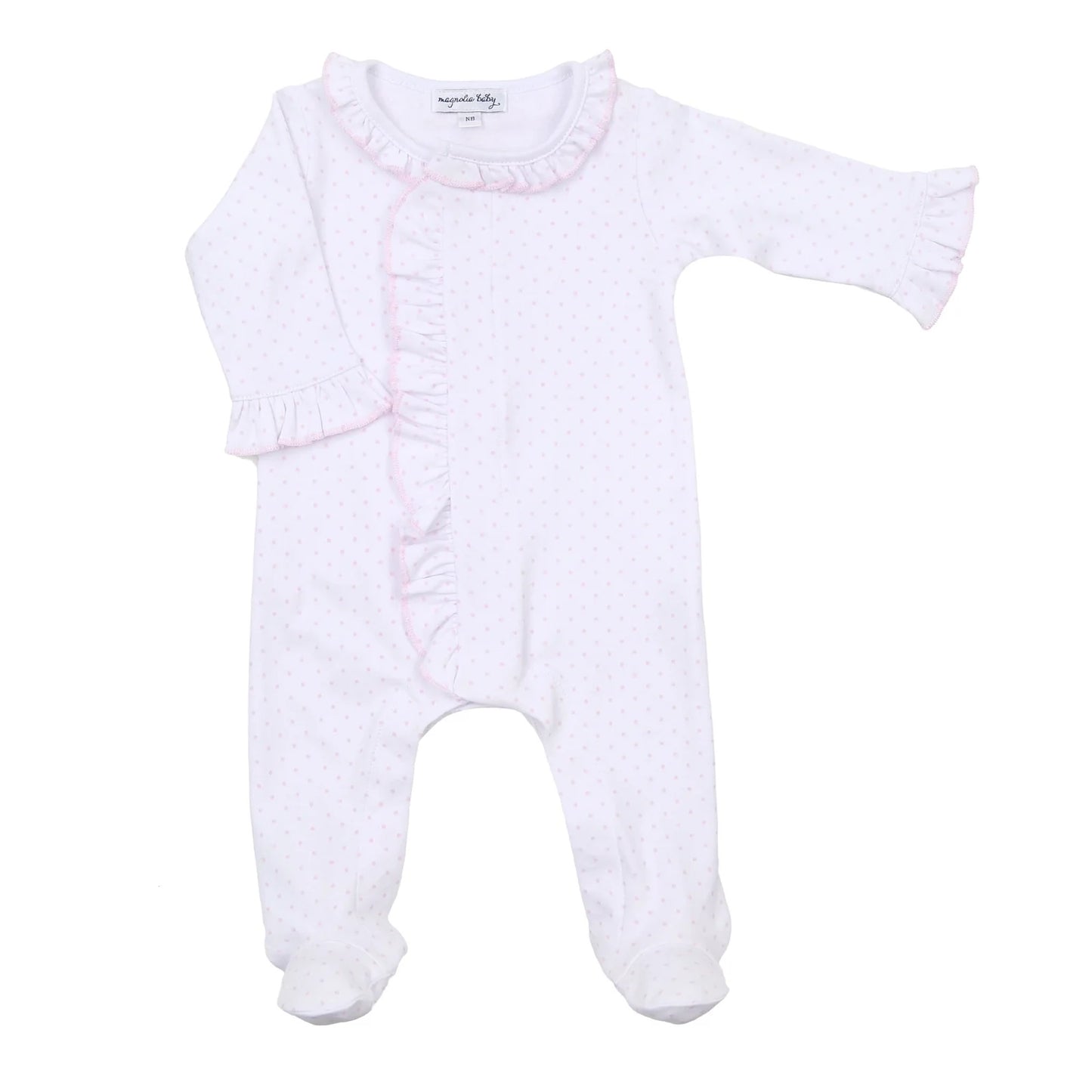 Molly Mini Dots Ruffle Front Footie