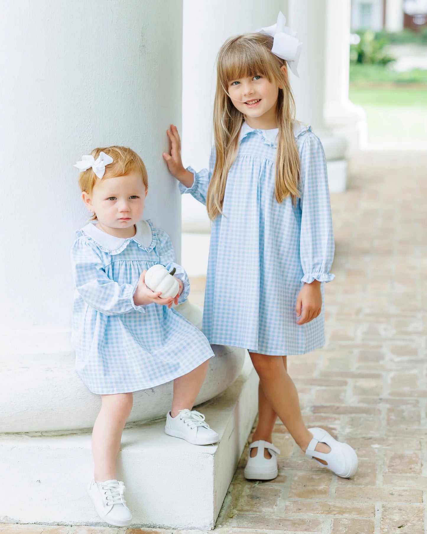 Catherine Blue Gingham Diaper Set