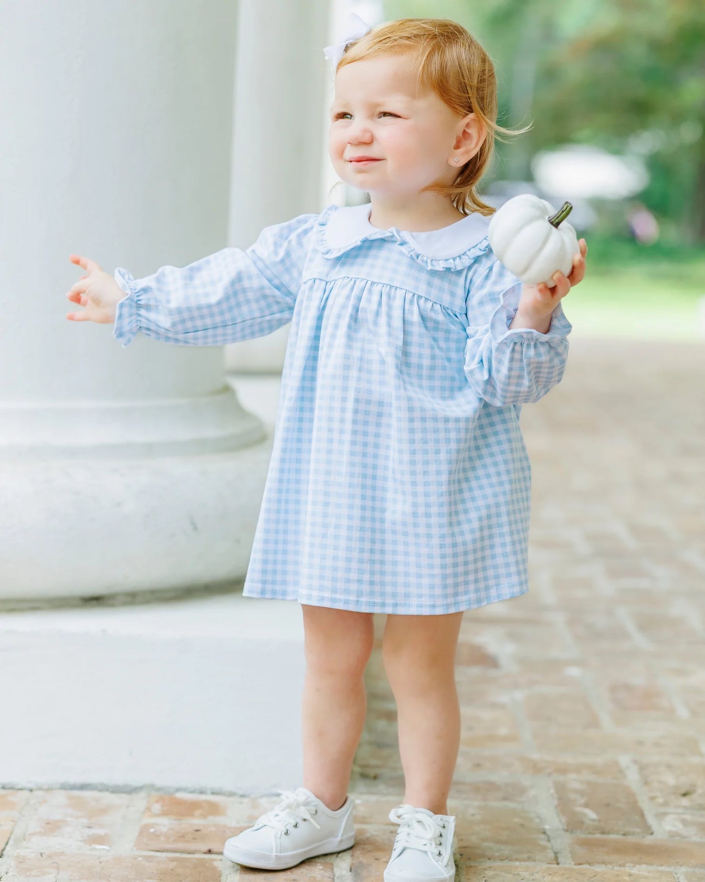 Catherine Blue Gingham Diaper Set