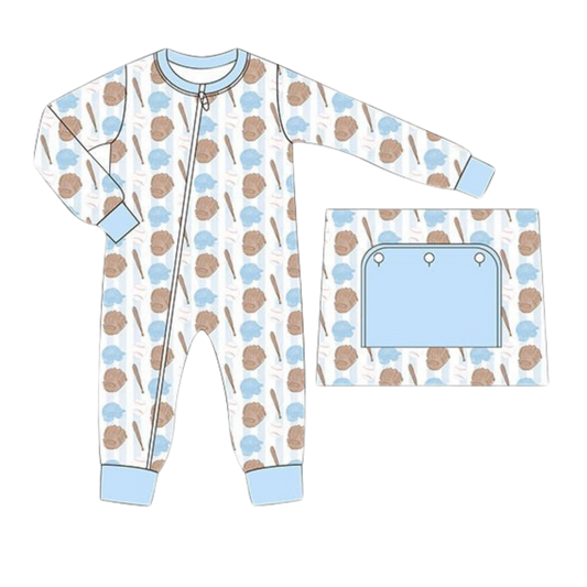 Hank Baseball Footie- ETA JAN