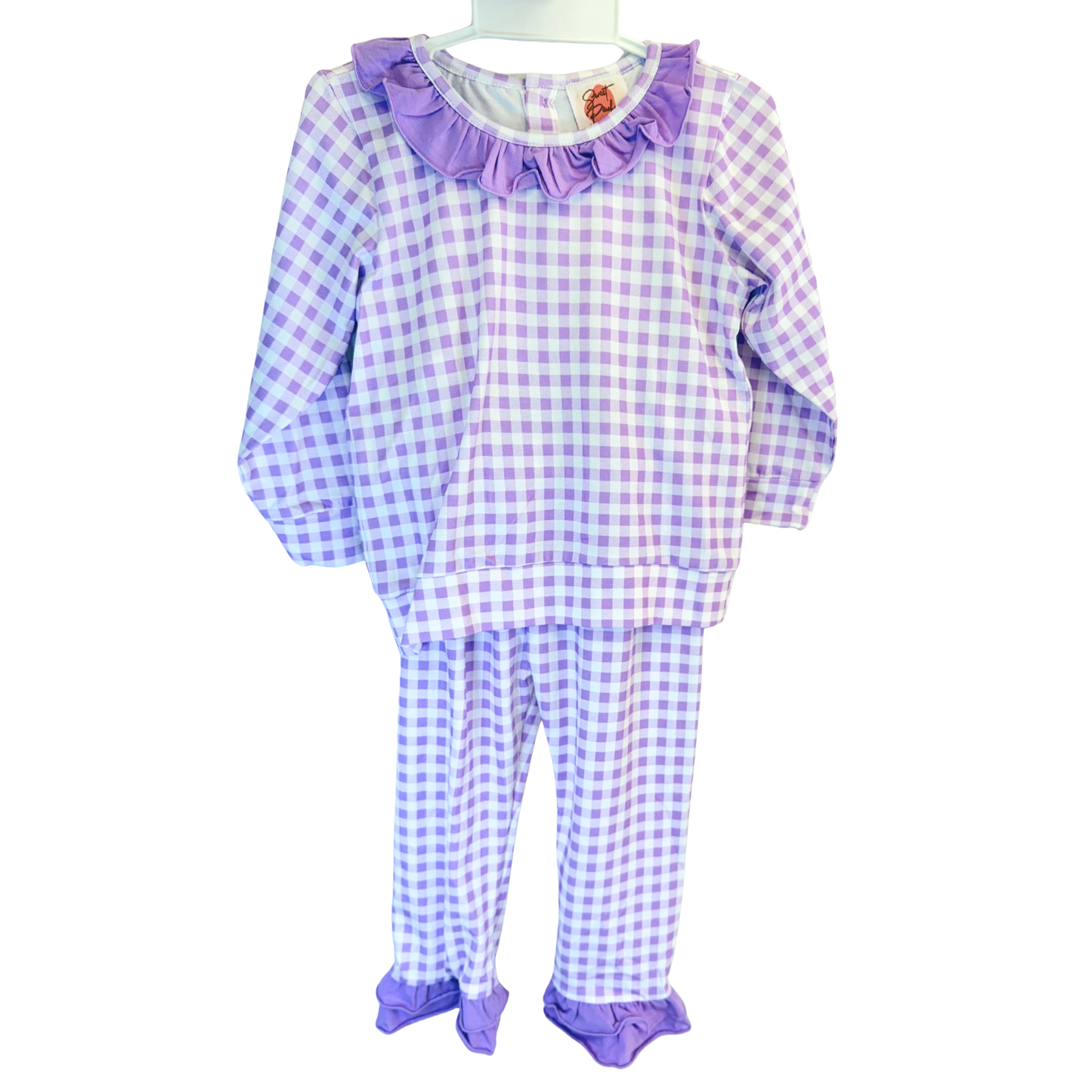 Campbell Purple Gingham Lounge Set