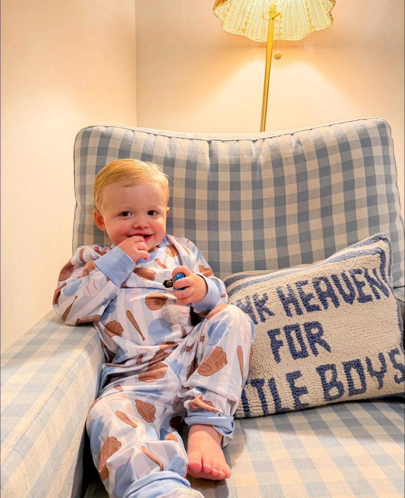 Hank Baseball Pajama Pant Set