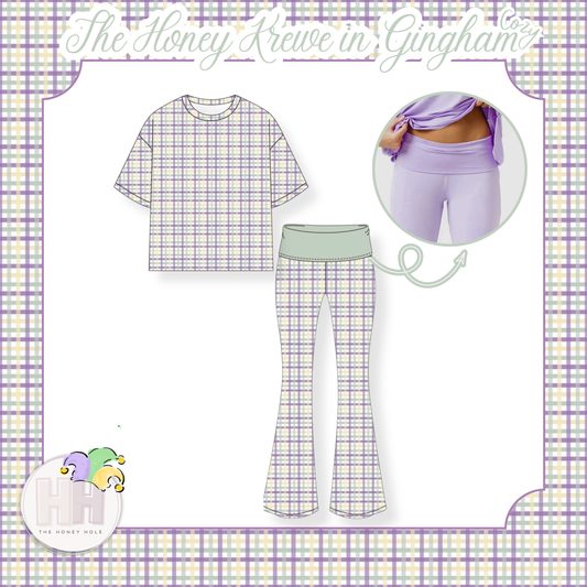 The Honey Hole In Gingham - Mom Lounge Set