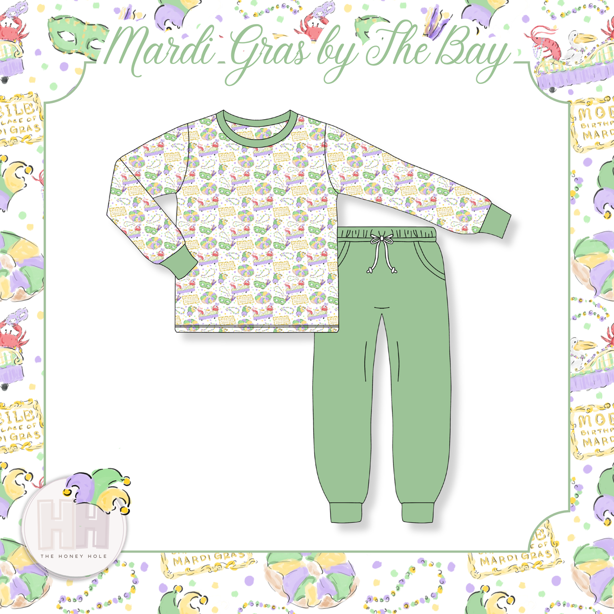 Mardi Gras By The Bay - Jogger set