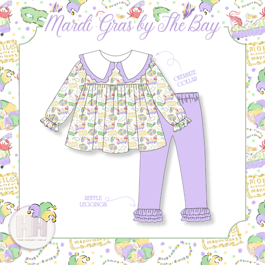 Mardi Gras By The Bay – Ruffle Legging Set
