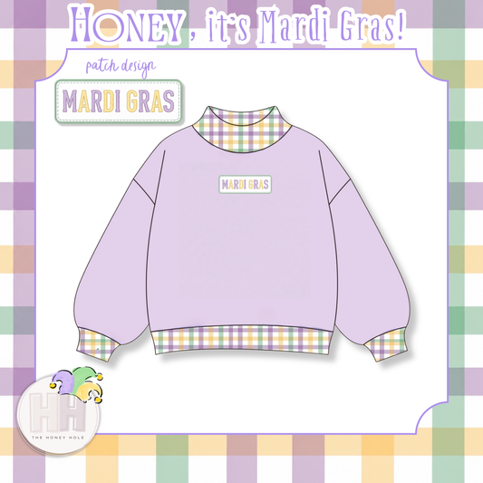 Honey, It's Mardi Gras - Matching Mockneck | Kids + Adults